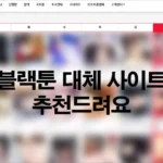 블랙툰 대체 사이트 추천드려요