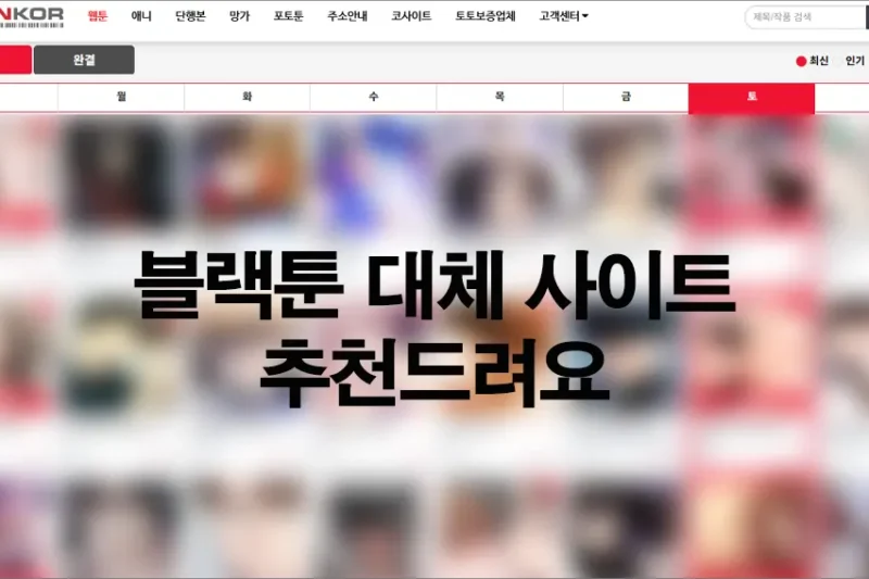 블랙툰 대체 사이트 추천드려요